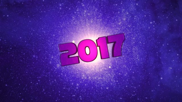 2017 - 3D Text Galaxy Loopable Animation Background