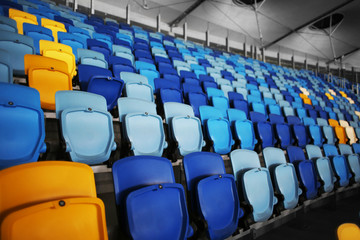Naklejka premium Empty seats at stadium