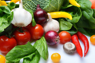 Group of fresh vegetables, closeup