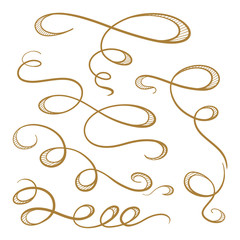 Vector calligraphy elements.