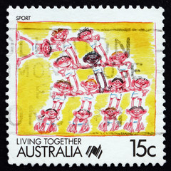 Postage stamp Australia 1988 Sport, Living Together