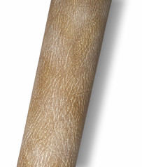rolled textured brown leather surface