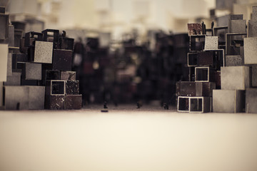Abstract architectural model of city in China