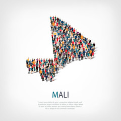 people map country Mali vector