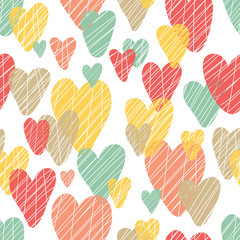 Hearts. Seamless pattern can be used for wallpaper, pattern fills, web page background, surface textures.