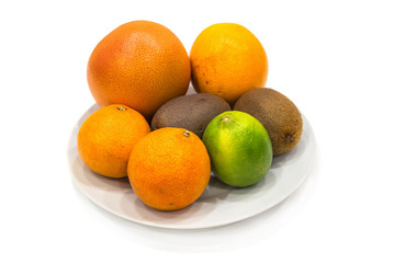 Fruit, orange, tangerine, lime, grapefruit, kiwi