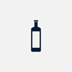 Wine bottle icon simple illustration