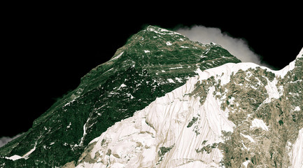 Plakaty  Zbliżenie portret Mt. Everest (czarno-biały) - Nepal, Himalaje