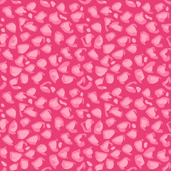 Vector illustration leopard print seamless pattern. Pink hand drawn background.