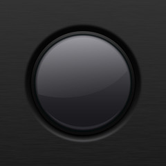 Black round button