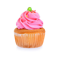 mini tasty cupcake isolated on white background