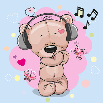 Teddy Bear with headphones