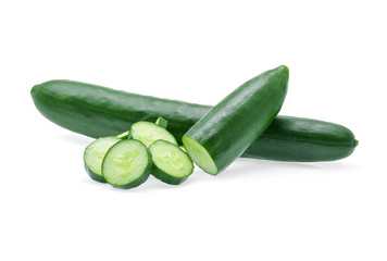 cucumber isolated on white.