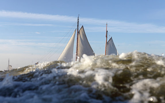 Sailing in Holland - Klipper Brezand at Lake IJsselmeer