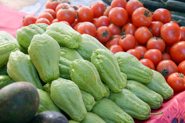 chayote fruit in the market