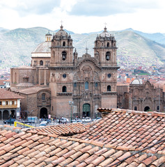 Cusco cathedral in Sacred Valley, Peru. (UNESCO World Heritage Site)