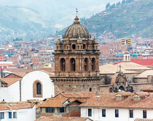 Cusco cathedral in Sacred Valley, Peru. (UNESCO World Heritage Site)
