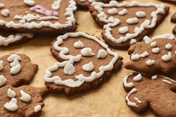 Fototapeta na wymiar homemade gingerbread cookies