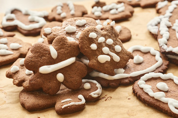 Obraz na płótnie Canvas homemade gingerbread cookies