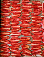 sliced tomatoes background