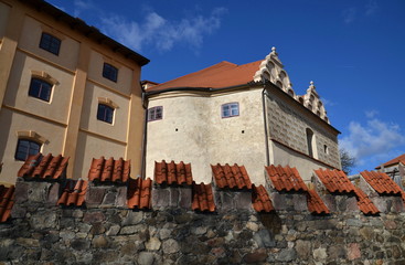 Citizens brewery in Tabor, Czech Republic in sunny autumn day