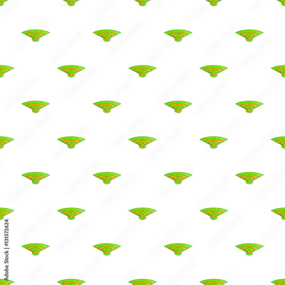 Poster field for baseball pattern. cartoon illustration of field for baseball vector pattern for web