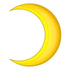 Crescent moon icon. Cartoon illustration of crescent moon vector icon for web design © ylivdesign