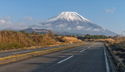 Mount Fuji with road