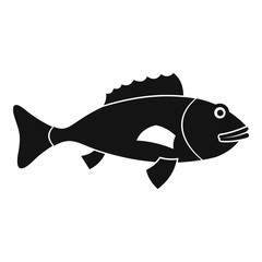 Fish icon. Simple illustration of fish vector icon for web