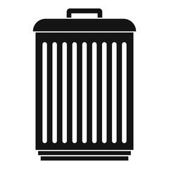 Trashcan icon. Simple illustration of trashcan vector icon for web