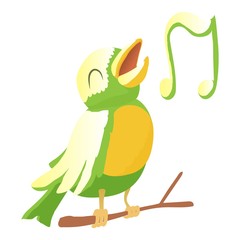 Bird icon. Cartoon illustration of bird vector icon for web