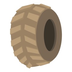 Big tire icon. Cartoon illustration of big tire vector icon for web