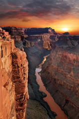 Grand canyon, Arizona. The Grand Canyon is a steep-sided canyon carved by the Colorado River in the...