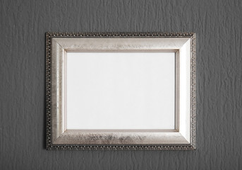 Old vintage frame on dark wall