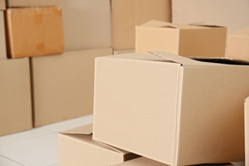 Carton boxes, closeup