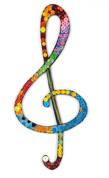 Treble Clef colorful quilling