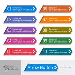 Infographic Vector Arrow Button - 131575661