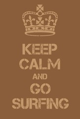 Keep Calm and go surfing poster