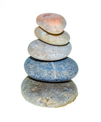 Fototapeta na wymiar colored stones on a white background