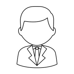 businessman avatar line icon vector illustration design