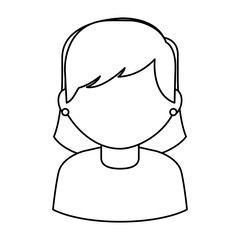young woman avatar character vector illustration design