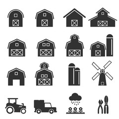 barn icon vector illustration © ronnarid
