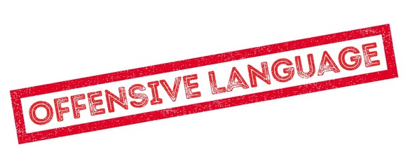 Offensive Language rubber stamp