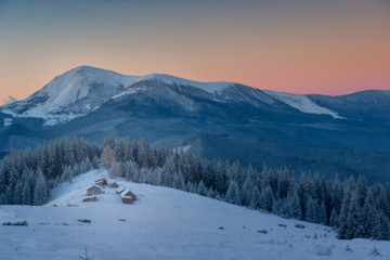Fototapeta premium Small Carpathian village