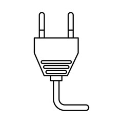 Obraz premium wire cable energy plug icon vector illustration design