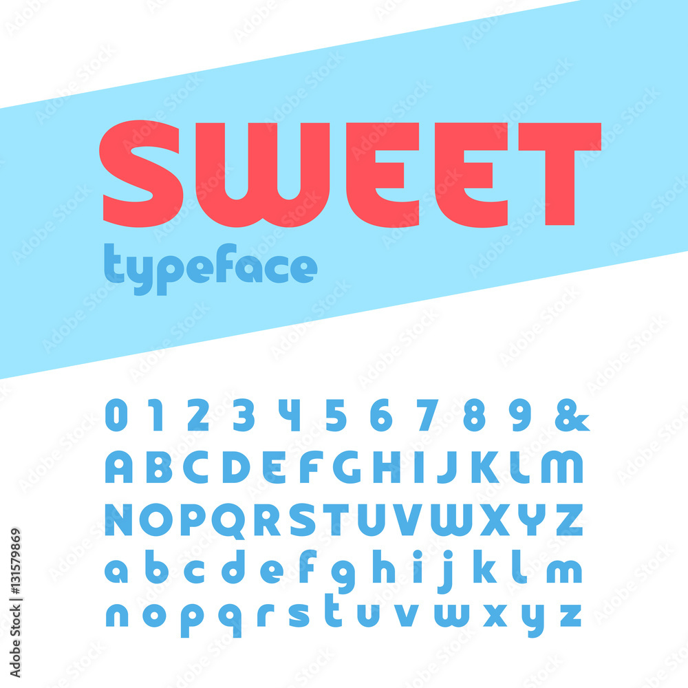 Poster bold font. vector alphabet with letters and numbers.