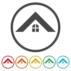 Roof Icon, Roof Icon Vector, Home roof icon 