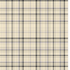 Checkered fabric tartan textile. Vector vintage seamless pattern.