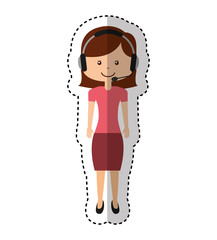 call center agent avatar vector illustration design