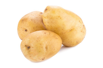 Potato isolated on white background.